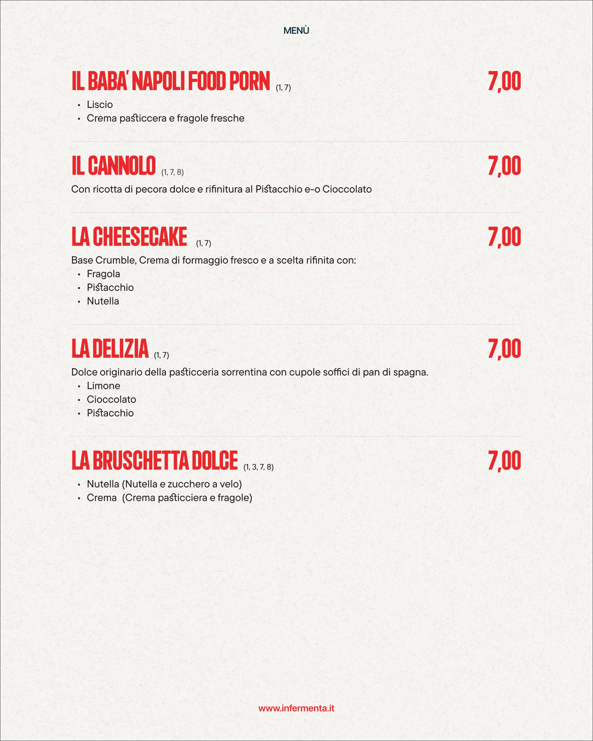 Menu pagina 25
